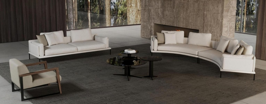 Banc modern geometric și elegant