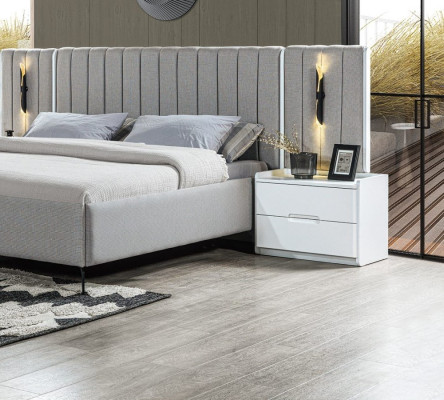 Masă de nopte modernă albă