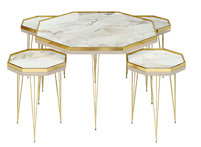 Set de mese de cafea din lemn