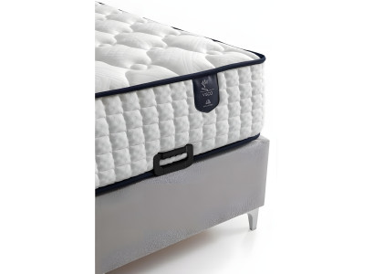 Set de pat gri modern cu saltea