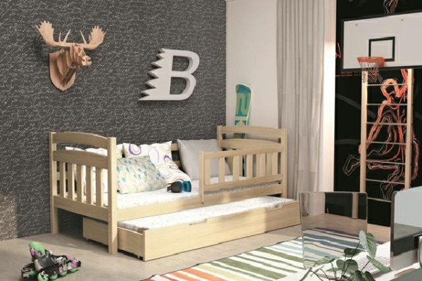 Pat de zi LETTO A CASTELLO Pat din lemn masiv LETTO DOPPIO Pat de zi cu 2 paturi Nova KACPER2