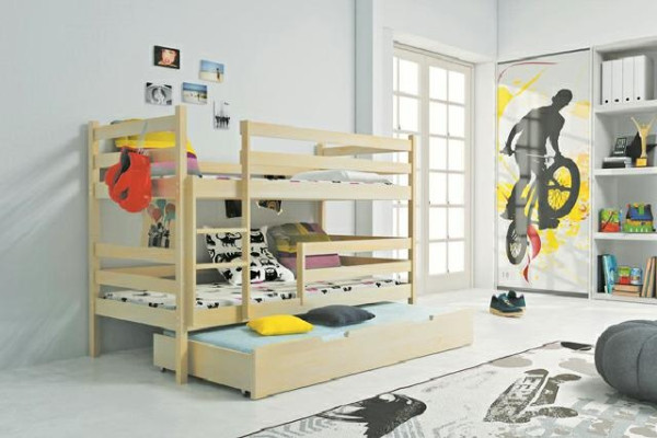 Pat dublu, pat înalt, pat dublu, paturi din lemn masiv