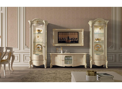 Vitrine Glas Schrank Vitrinen Wohnzimmer Schau Schränke Italienische Möbel NEU