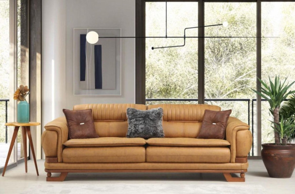 Dreibettsofa Dreisitzer Sofa 3 Sitzer Sofas Design Wohnzimmer Kunstleder