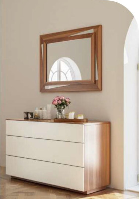 Weiß Braune Schlafzimmerkommode Luxus Konsole Stauraum Edle Echtholzmöbel