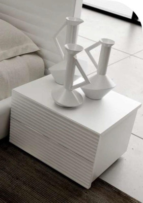 Weißer Luxus Nachttisch Stauraum Schlafzimmermöbel Kleiner Ablagetisch