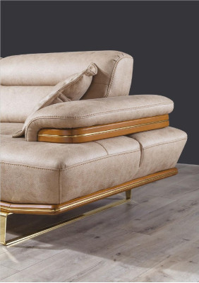 Dreisitzer Couch Polster Design Sofa Moderne Beige Luxus Möbel Neu
