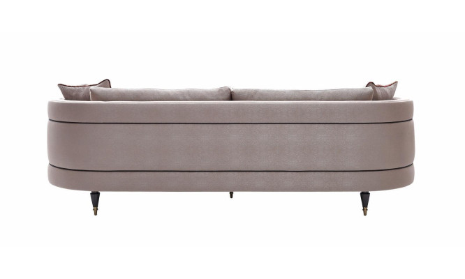 Stoffsofa Viersitzer Sofa 4 Sitzer Polstersofa Grau Modern Design
