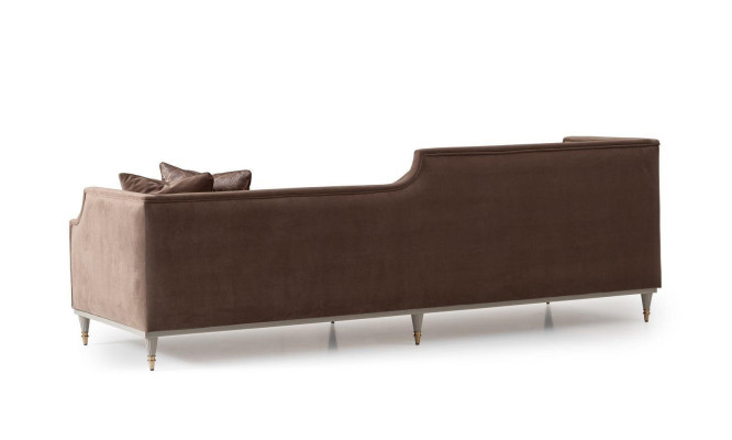 Stoffsofa Viersitzer Sofa 4 Sitzer Braun Sofas Wohnzimmer Polstersofa