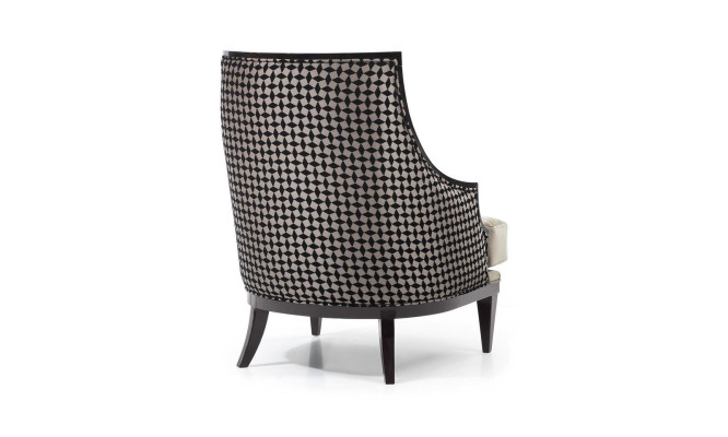 Sessel Ohrensessel Einsitzer Sitzer Stoff Grau Wohnzimmer Klassischе