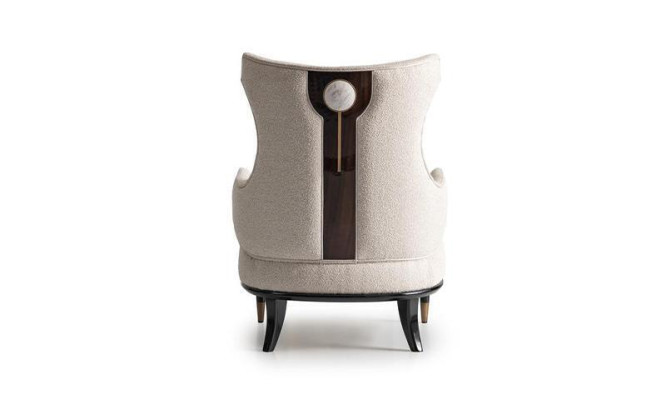 Luxuriöse Modern Ohrensessel Sessel Einsitzer Luxus Beige Stoff Modern Wohnzimmer