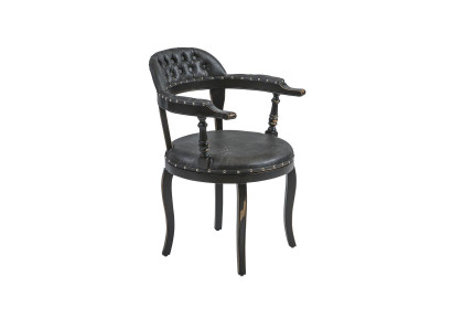 Luxus Design Polster Stuhl Polster Sitz Esszimmer Holz Stuhl mit Armlehnen