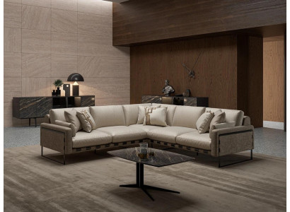 Wohnzimmer Garnitur Ecksofa Couch L-Form Polster Sitz Luxus Couchtisch