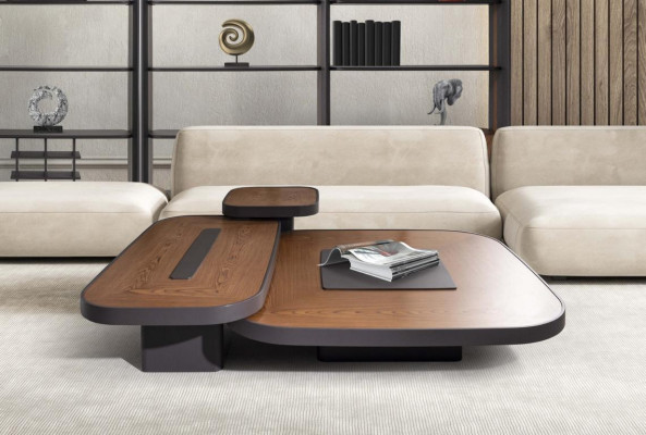  Moderner Couchtisch in elegantem Grau - stilvolles Wohnaccessoire neu