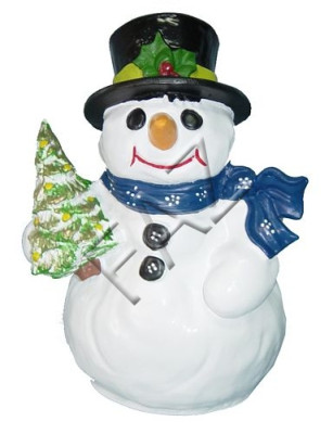 Design Schneemann Figur Skulptur Figuren Steinfigur Beton Dekoration Deko Neu