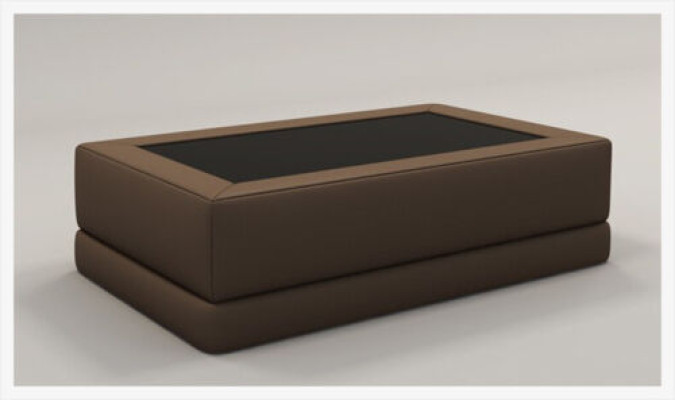 Sofatisch Glas Design Kaffee Tisch Wonzimmer Leder Couch Dekor Beistell