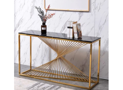 Designer Luxus Konsole Tisch Konsolen Tische Holz Metall Design Gold