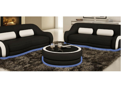Runder Couchtisch Beistelltisch Tische Tisch Couch Sofa Rundtisch Leder