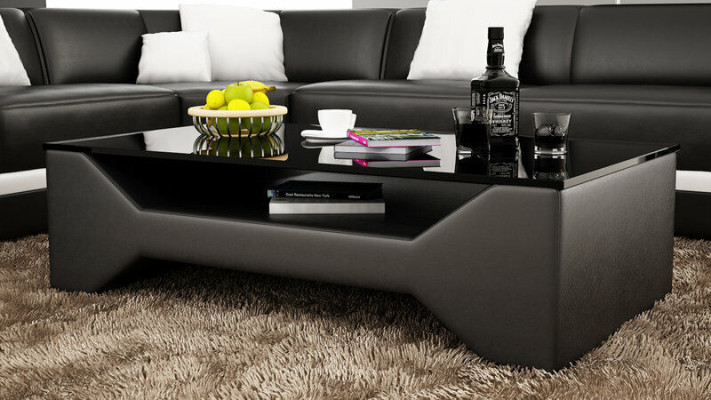 Klassischer Luxus Designer Couchtisch Dekor Sofa Wohnzimmer Tisch Leder