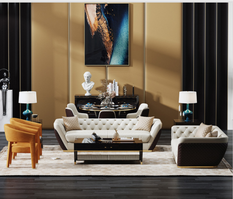 Sofagarnitur Garnituren Set Design Sofas Polster Couchen 3 + 2 Sitz