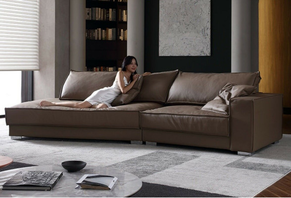 Moderne Sofas Ledersofa Couch Sofa Ecke Design Eck Ecksofa L-form