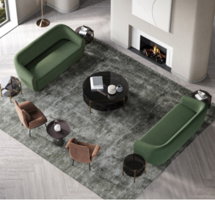 Sofagarnitur 3+3 Sitzer Grüne Sofa Garnituren Leder Sofas Couchen Polster