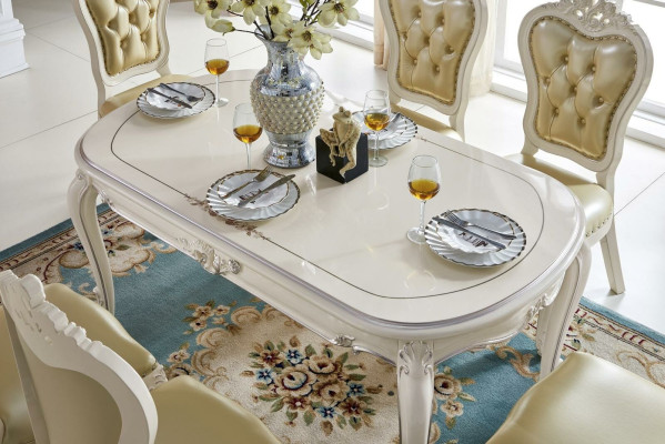 Barock-Stil Chesterfield 4-er Stuhlset Antik Stil Esszimmer Sitzmöbel-Set Klassische Massivholz x4 Stühle 