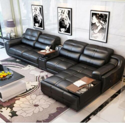 Sofa Couch Ecksofa L-form Polster Modern Relax Sitz Luxus Möbel Wohnlandschaft