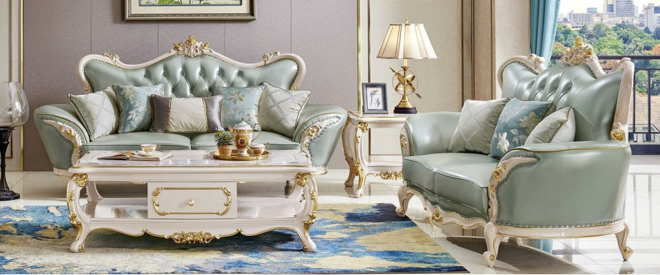Klassische Sofagarnitur 2tlg Set 31 Sitzer Ledersofa Sitzgarnitur komplett couch