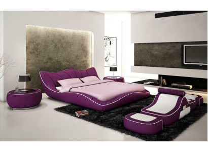 Modernes Design Bett XXL Dekorative Betten Luxus Stil Doppel Hotel Leder