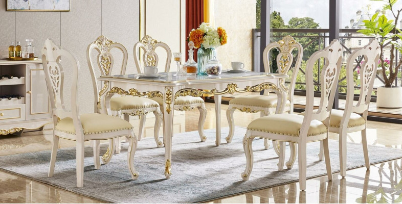 Design Set Stühle Lehnstuhl Stuhl Gruppe 4x Stuhl Ess Zimmer Neu Garnitur Barock