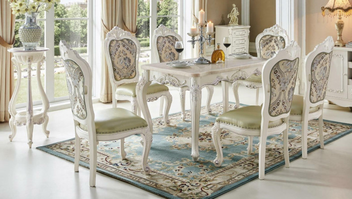 Luxus Möbel Stuhl Set 4x Stühle Gruppe Garnitur Esszimmer Sessel Chesterfield