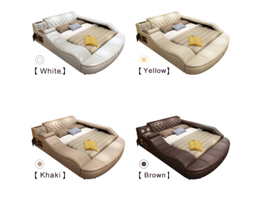 Multifunktions Bett Luxus Design Leder Betten Hotel Doppel Ablage