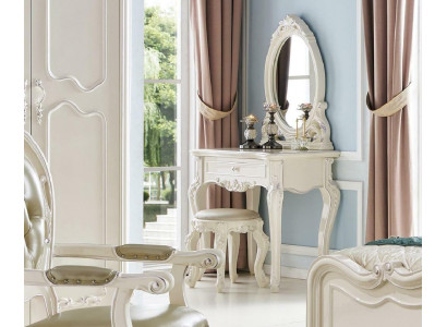 Schminktisch mit Hocker Spiegel Tisch Frisier Schminkspiegel Make Up
