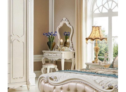 Schminktisch Spiegel Komplett Hocker Set Kommode Schlafzimmer Neu 2tlg.