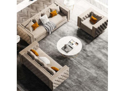 Samt Wohnlandschaft Relax Sitz Design Couch Lounge Sofas Sofa 3 Sitzer 233 cm