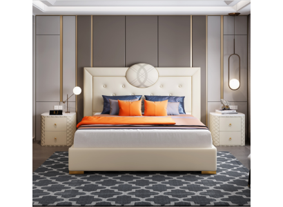 Luxus Schlafzimmer Bett Doppel Design Polster Betten Möbel Schlaf Hotel