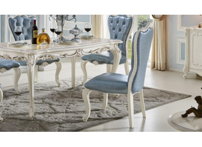 Esszimmer Stuhl 1-Sitzer Sessel Luxus Holz Klasse Barock Rokoko Möbel
