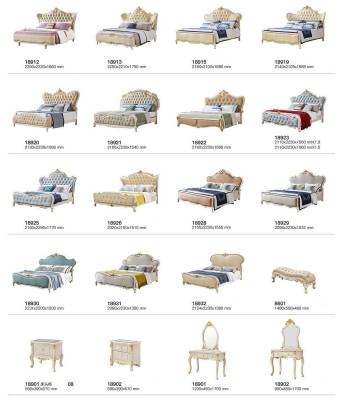 Design Nachttisch Bett 5 tlg.Schlafzimmer Set Schminktisch Massivholz