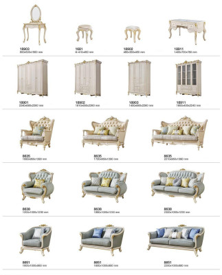 Design Nachttisch Bett 5 tlg.Schlafzimmer Set Schminktisch Massivholz