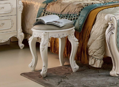 Barock Sitzhocker Hocker Schminktisch Holzhocker Polsterhocker Polster Ottomane