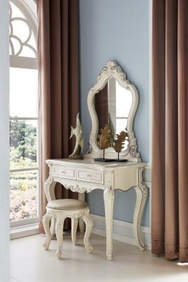 Schminkhocker Schminktischhocker Sitzhocker Hocker Polster Barock Rokoko Holz