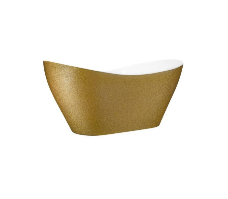 Goldene Designer Badewanne Freistehende Luxus Wanne in Gold Wannen