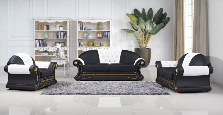 Klassische Designer 3 Sitzer Chesterfield Leder Couch Polster Sitz ohne 2+1 Neu