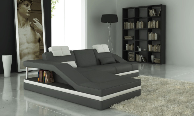 Moderne Ledersofa Ecksofa L Form Couch Polster Sitz Ecke Sofa Couchen