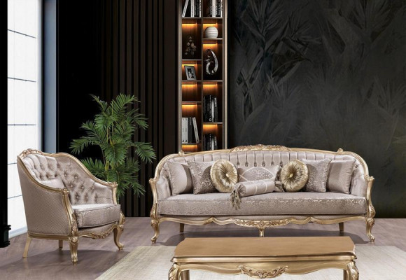 Sofagarnitur Klassische Möbel Sofa Set Couchtisch Sessel Couch 5tlg Chesterfield