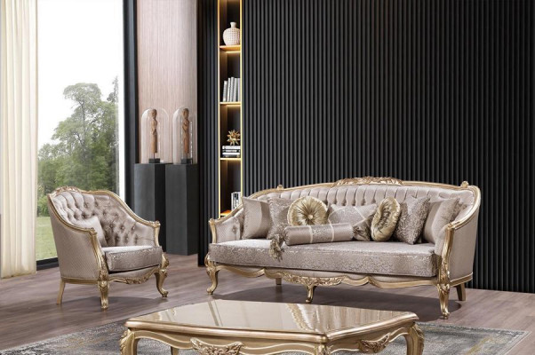 Sofagarnitur Klassische Möbel Sofa Set Couchtisch Sessel Couch 5tlg Chesterfield