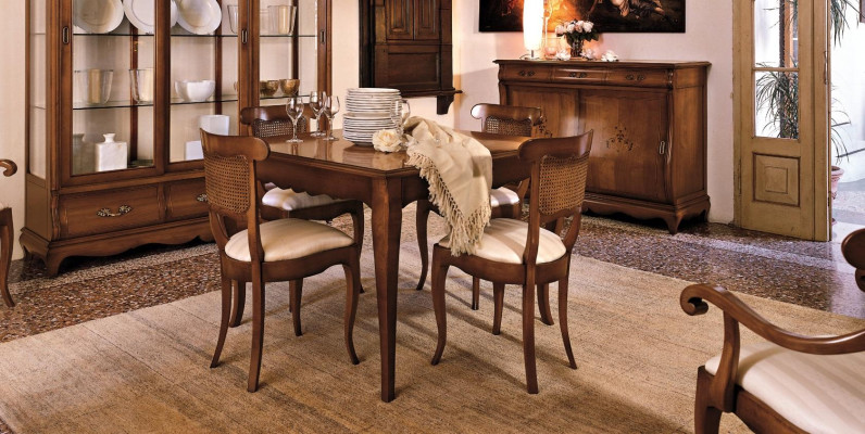Designer Stühle Lehn 4x Holz Barock Stuhl Set Klassische Sitz Polster Garnitur