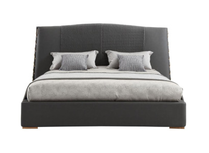 Luxus Bett Holz Betten Bettrahmen Grau Doppel Bettgestell Betten Doppelbetten-