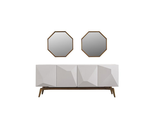 Moderne Esszimmer Möbel Design Sideboard mit 2x Spiegel Einrichtung